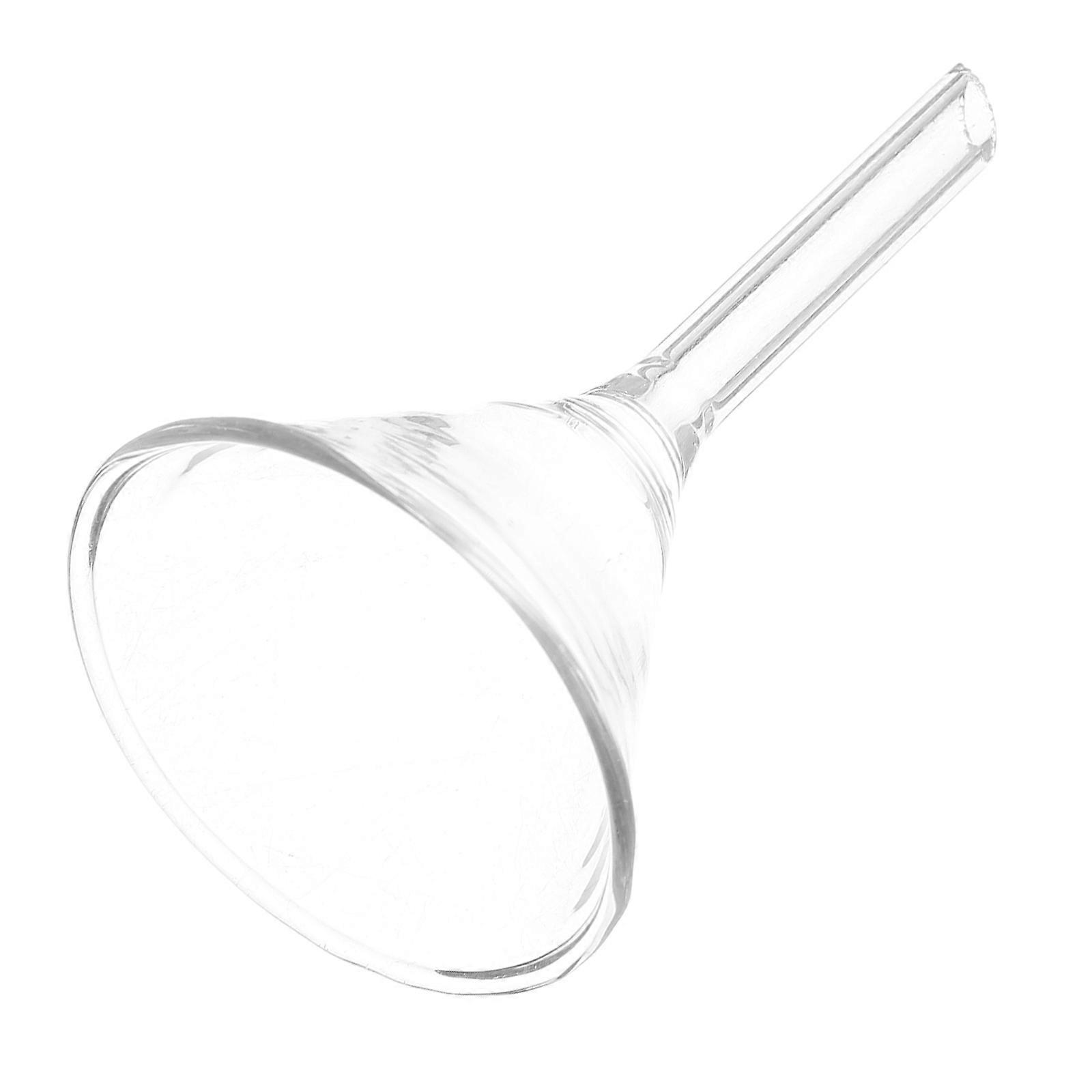 Solid Triangle Funnel Glass Feeding Funnel for Laboratory Use 4Pcs