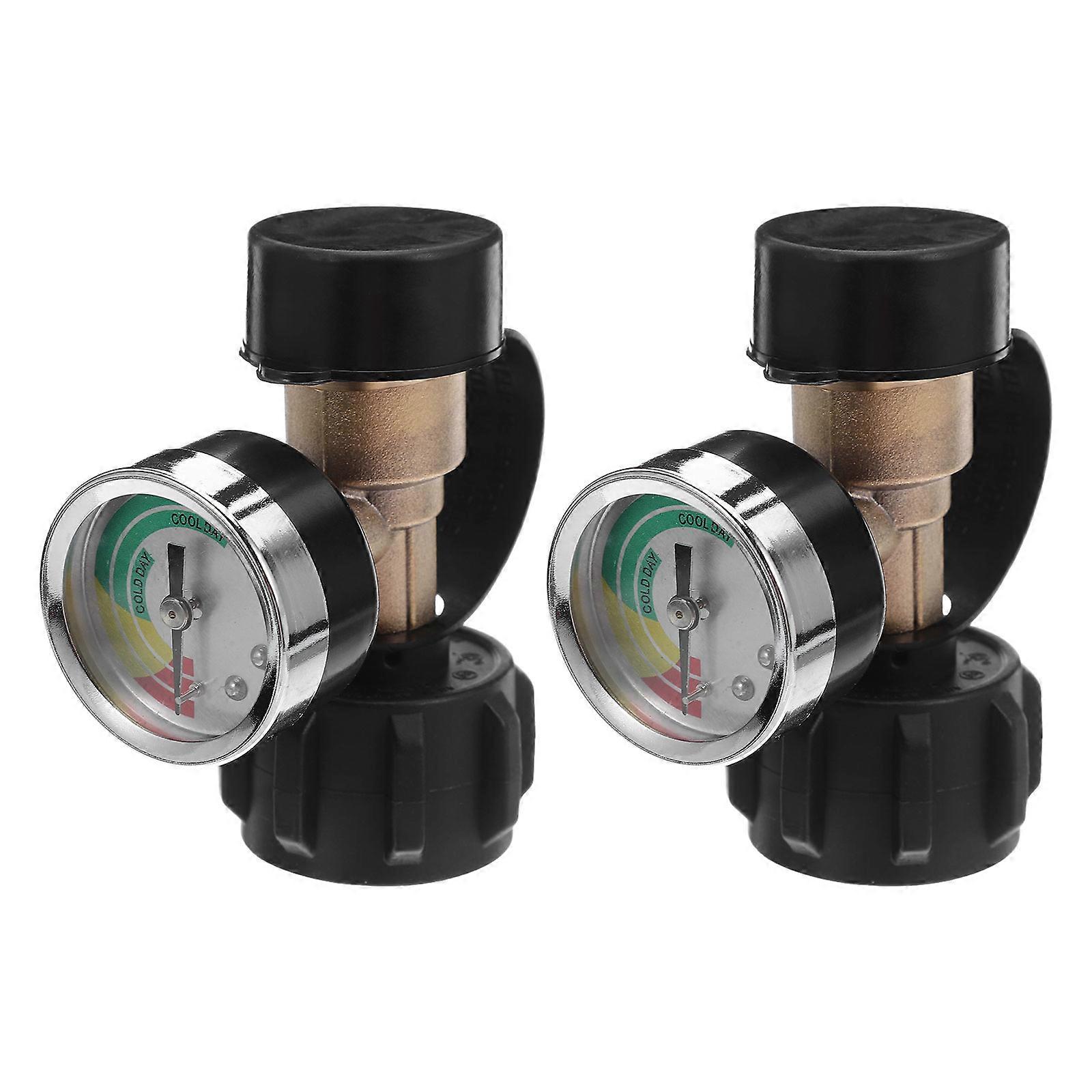 Tank Adapter with Pressure Gauge 2Pcs for Camper Rv
