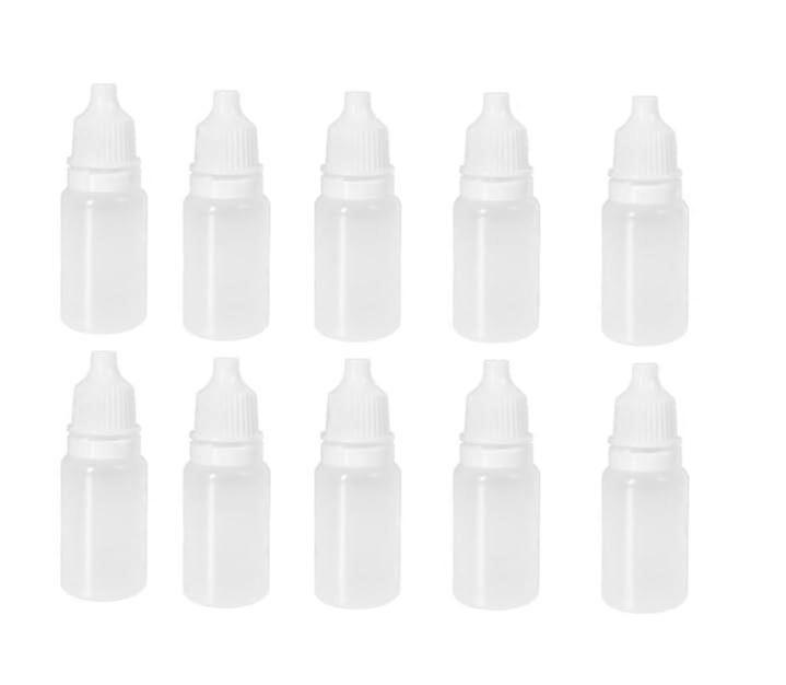 10Pcs 10ml Plastic Dropper Bottles Refillable Leak Proof Eye Dropper Containers with Screw Cap