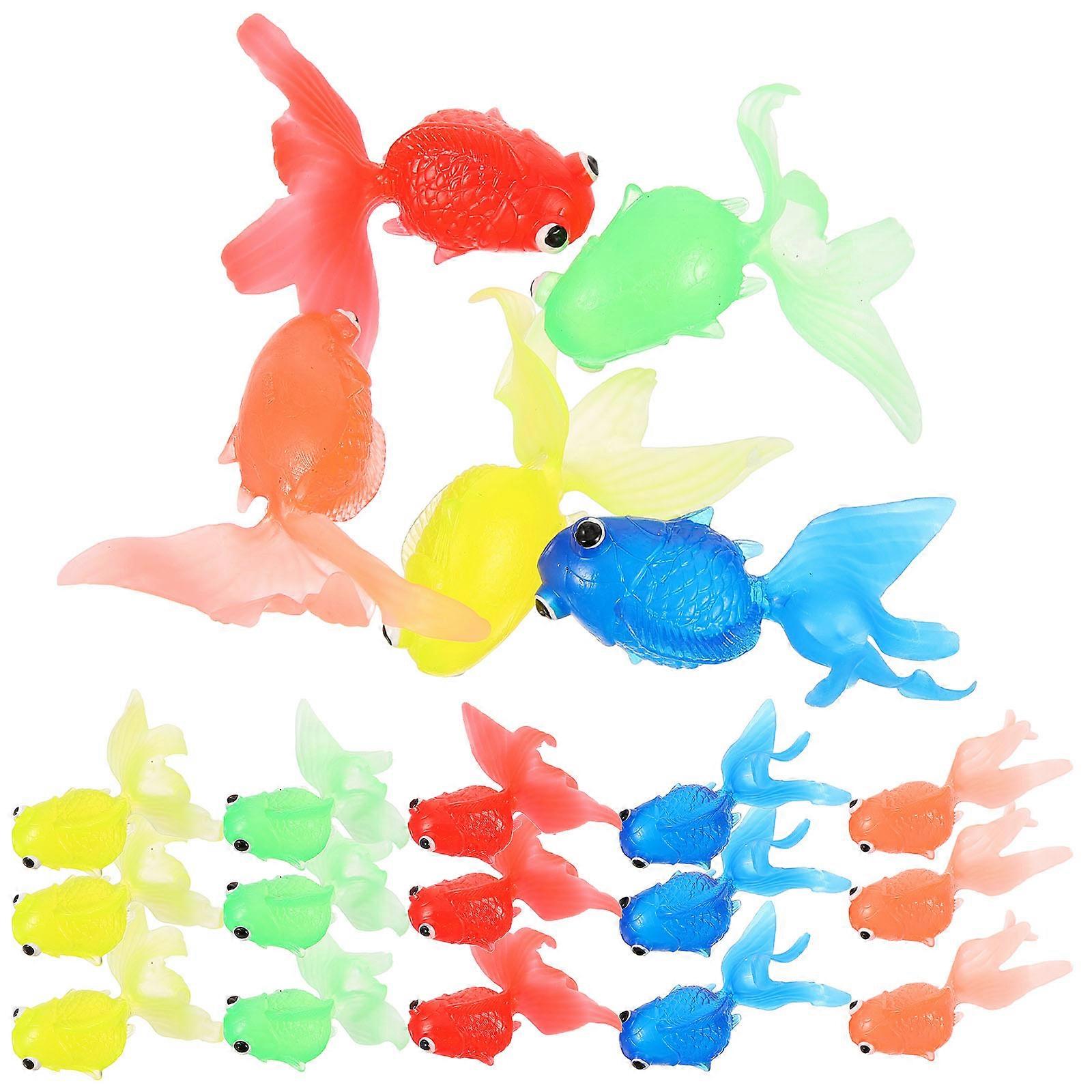 Fake Goldfish Fish Tank Decoration Floating Simulation 80Pcs Collection