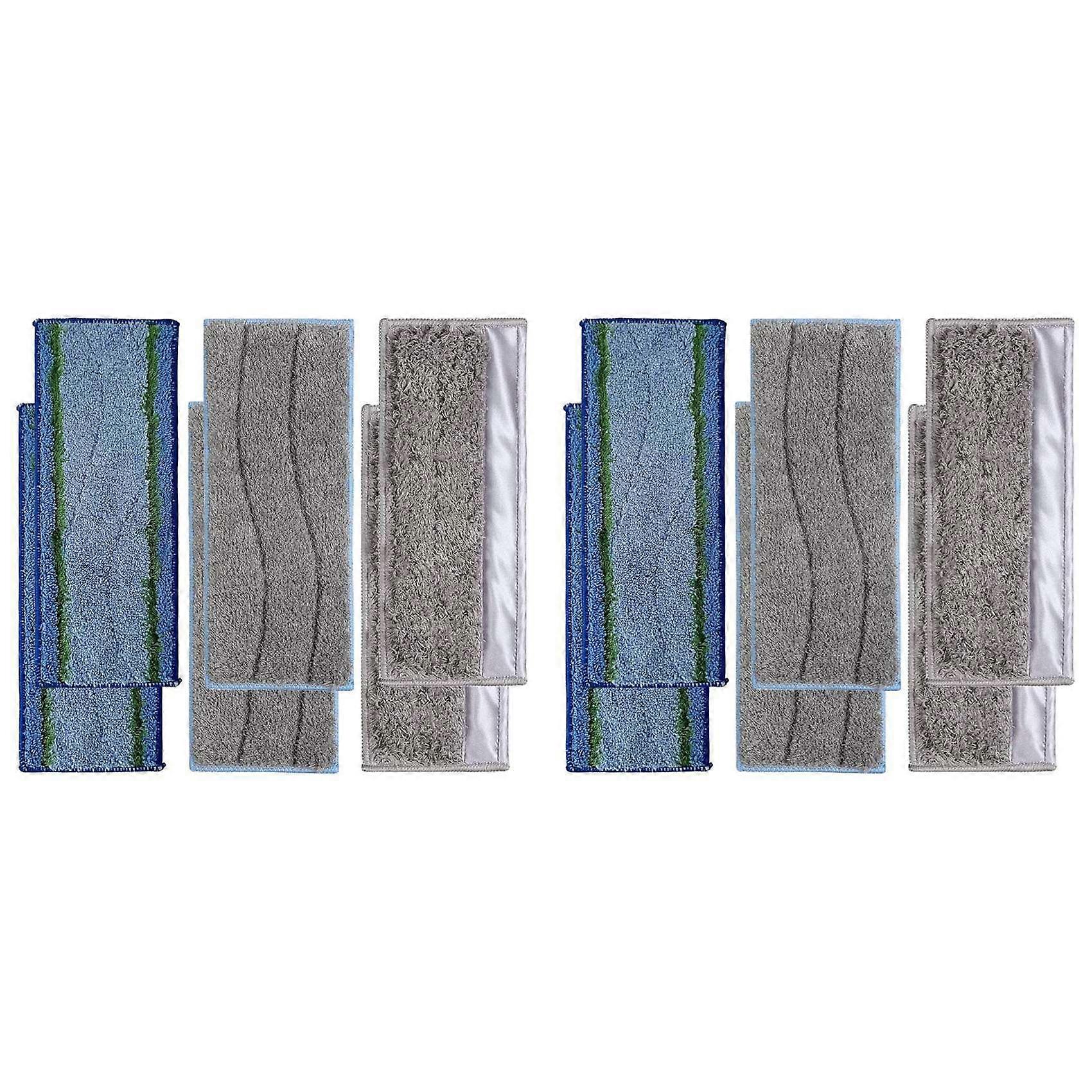 12 Pack Detachable Mop Pads for IRobot Braava Jet M6 Series Robot, Upgrade Reusable M6 Mop Pad Replacement Accessories