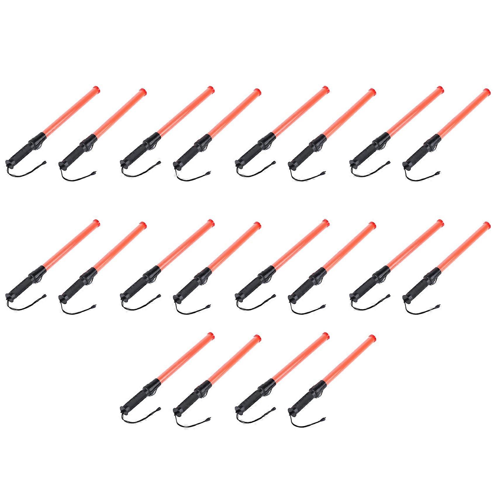 20Pack 21Inch Signal Traffic Safety LED Light Traffic Wands for Parking Guides