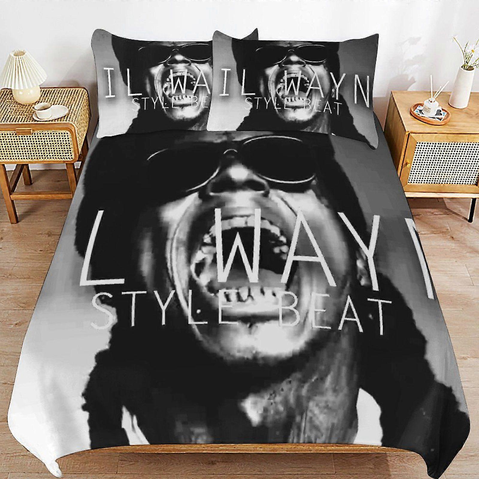 Lil wayne Modern Handling Practical Sleep Set Durable Threaded Design Zipper Duvet Cover Sets Essential