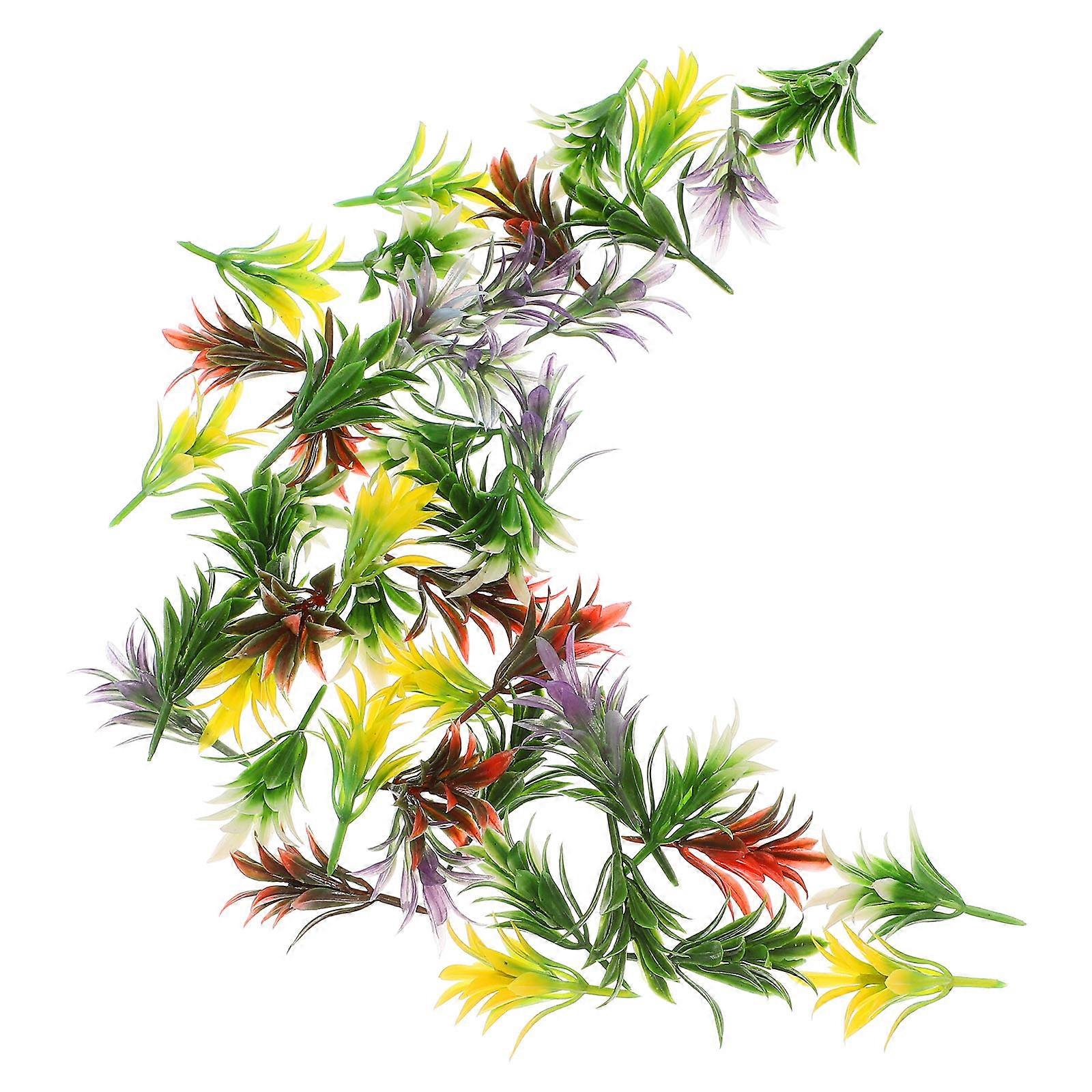 Plastic DIY Artificial Plant Clusters for Decor 50Pcs Assorted Color