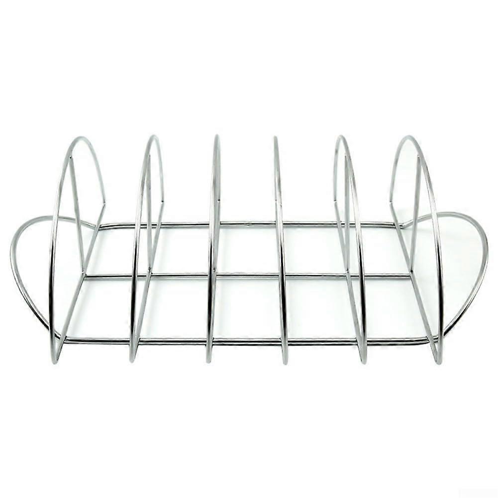 Half Circle Rib Barbecue Grill Rack for Even Heat Distribution, RustProof and Easy to Clean