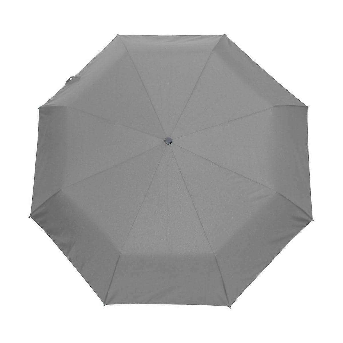 Windproof Automatic Umbrella Gray with Waterproof QuickDry Canopy for Two Person Travel