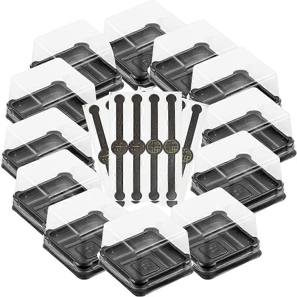 Pet Egg Yolk Pastry Packaging Boxes for Storage 50Sets Mousse Cake Boxes