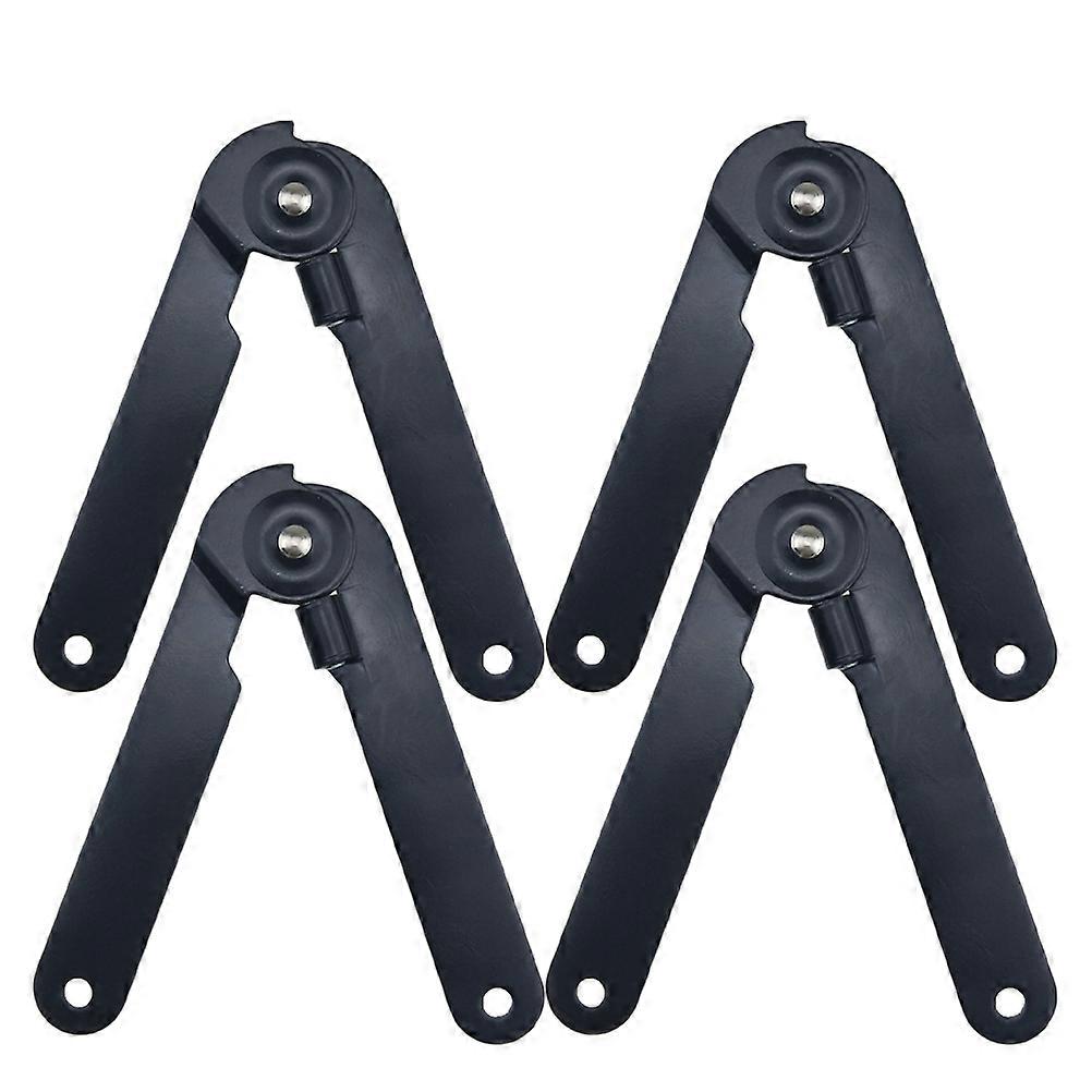 Cabinet Hinge Cabinet Support Spring Hinge Two Fold Pull Rod Silent Door Closure Iron 4Pcs