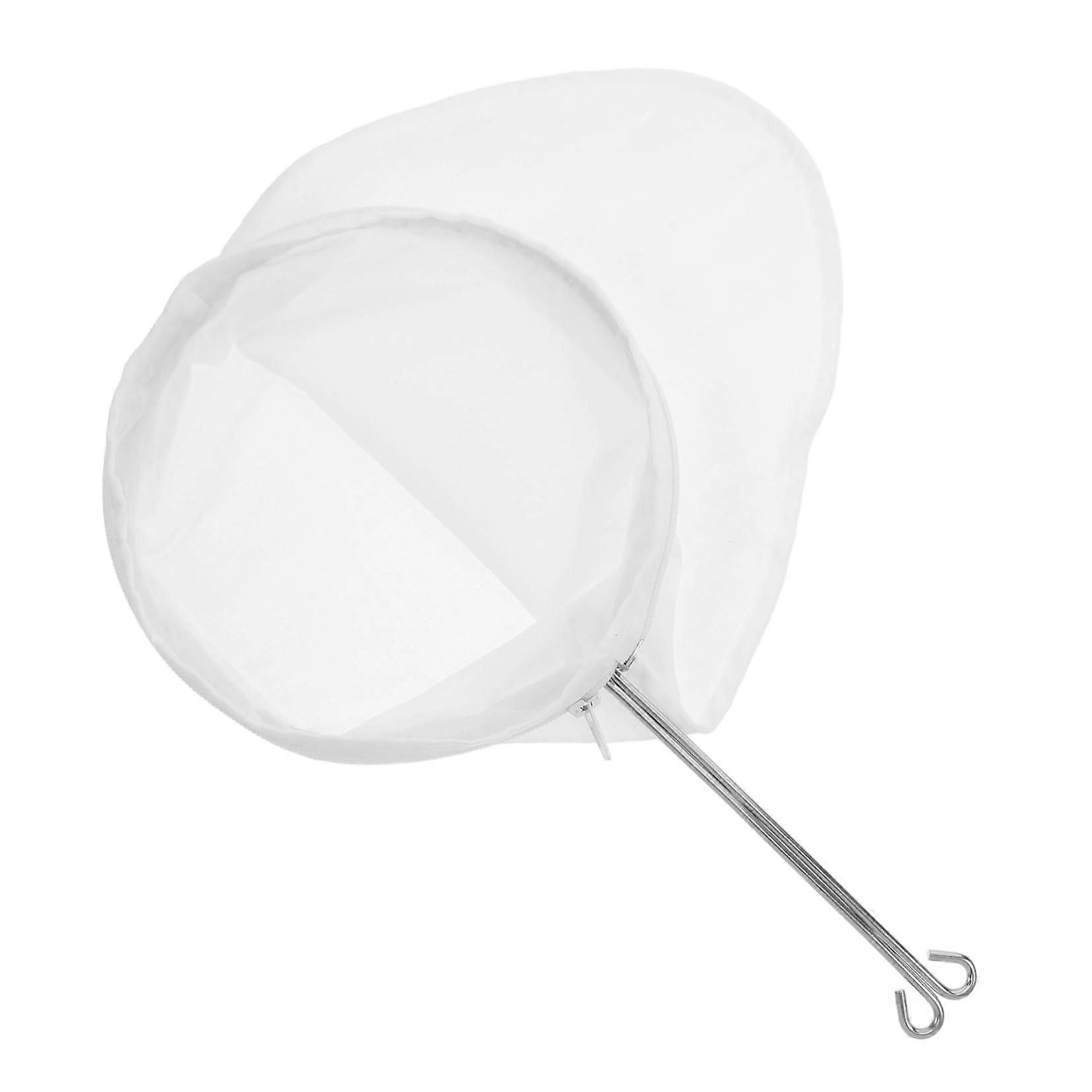 Tea Filter Bag with Steel Ring, Reusable Fine Mesh Milk Tea Strainer Sock for Loose Leaf Brewing