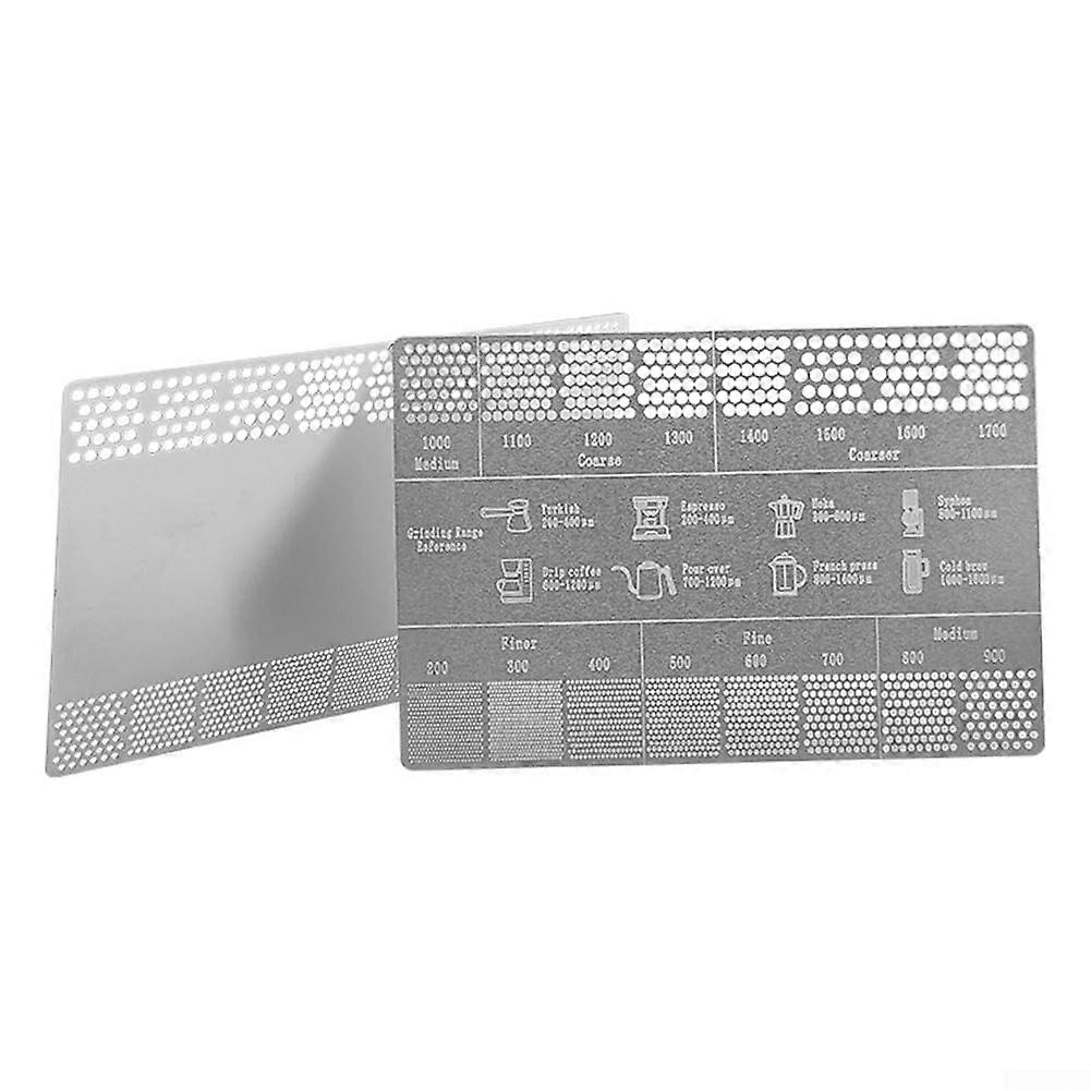 Coffee Grind Size Chart Stainless Steel 8 Grind Guide Coffee Grinder Measurement Tool for Brewing