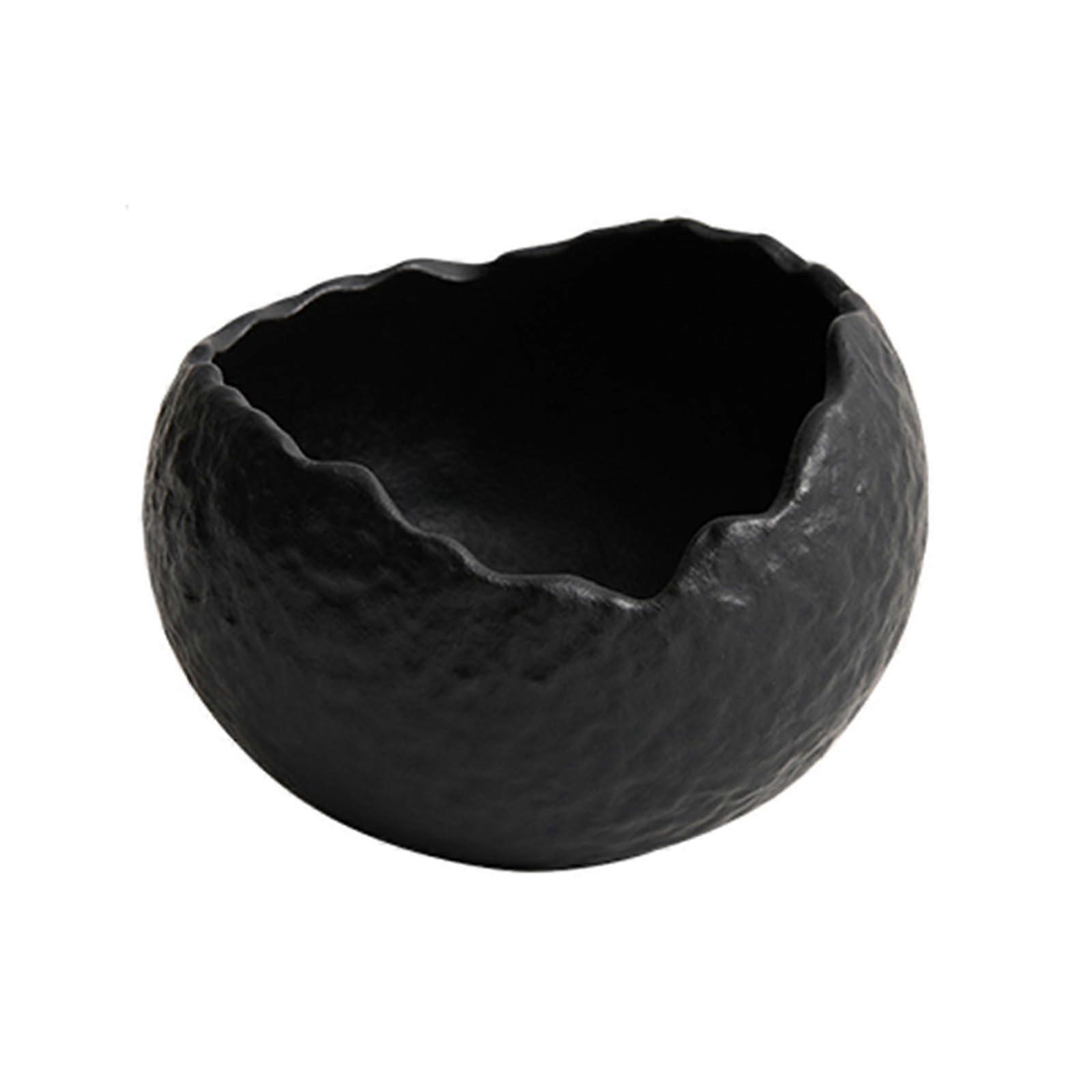 Black Ceramic Dinner Plates and Salad Plates, Creative Round Tableware for Restaurants and Appetizers