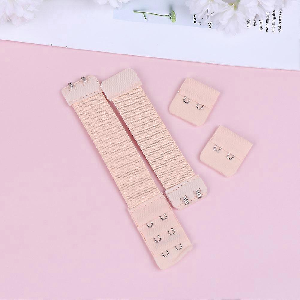 Adjustable Bra Extender Buckles for Bra Support 2Sets Assorted Polyester