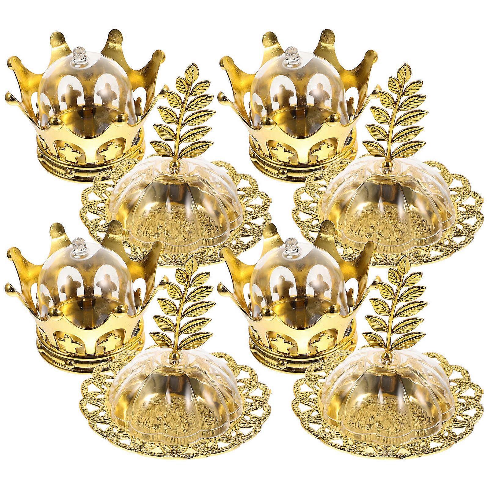 Candy Case Golden Desktop Crown Designed for Storage Use 16Pcs Set