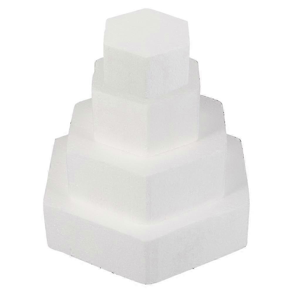 2025 4 Pcs Decked Accessories Polystyrene Foam Dummy Cake Artificial Cake Dummies Practice Styrofoam Dummies