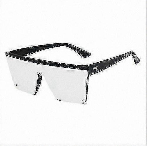 Women's Oversized Square Sunglasses with Flat Top and UV400 Protection Mirror Lens Fashion Shades