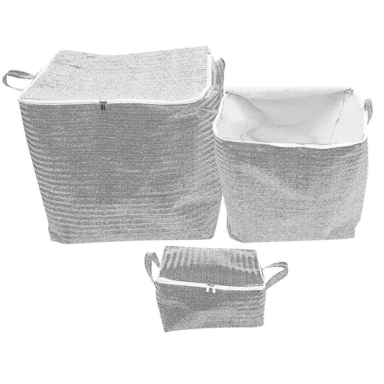 Multi Foldable Clothes Storage Box for Storage 3Pcs with Material