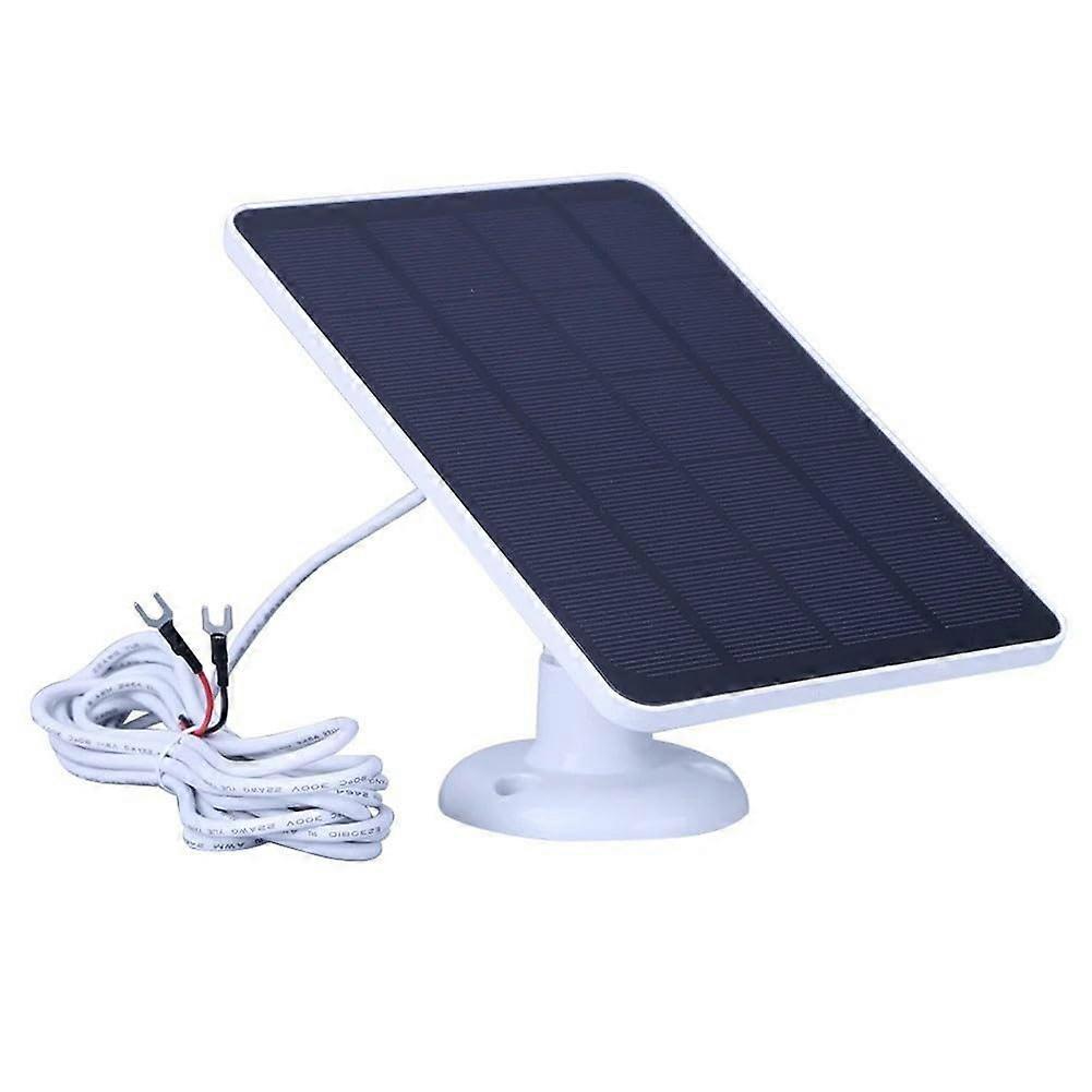 4W Solar Panel Charger for Ring Doorbell, Weatherproof Design with Adjustable Mount, White