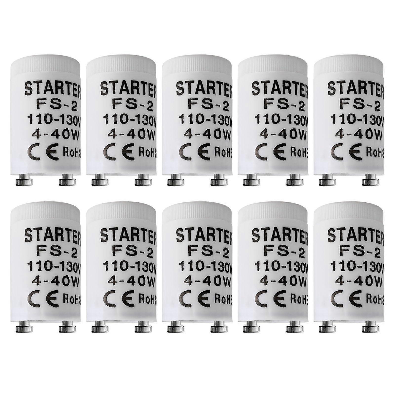 Fluorescent Starter FS2 440W Lamp 110V SnapIn Replacement for GE Philips 10 Pack