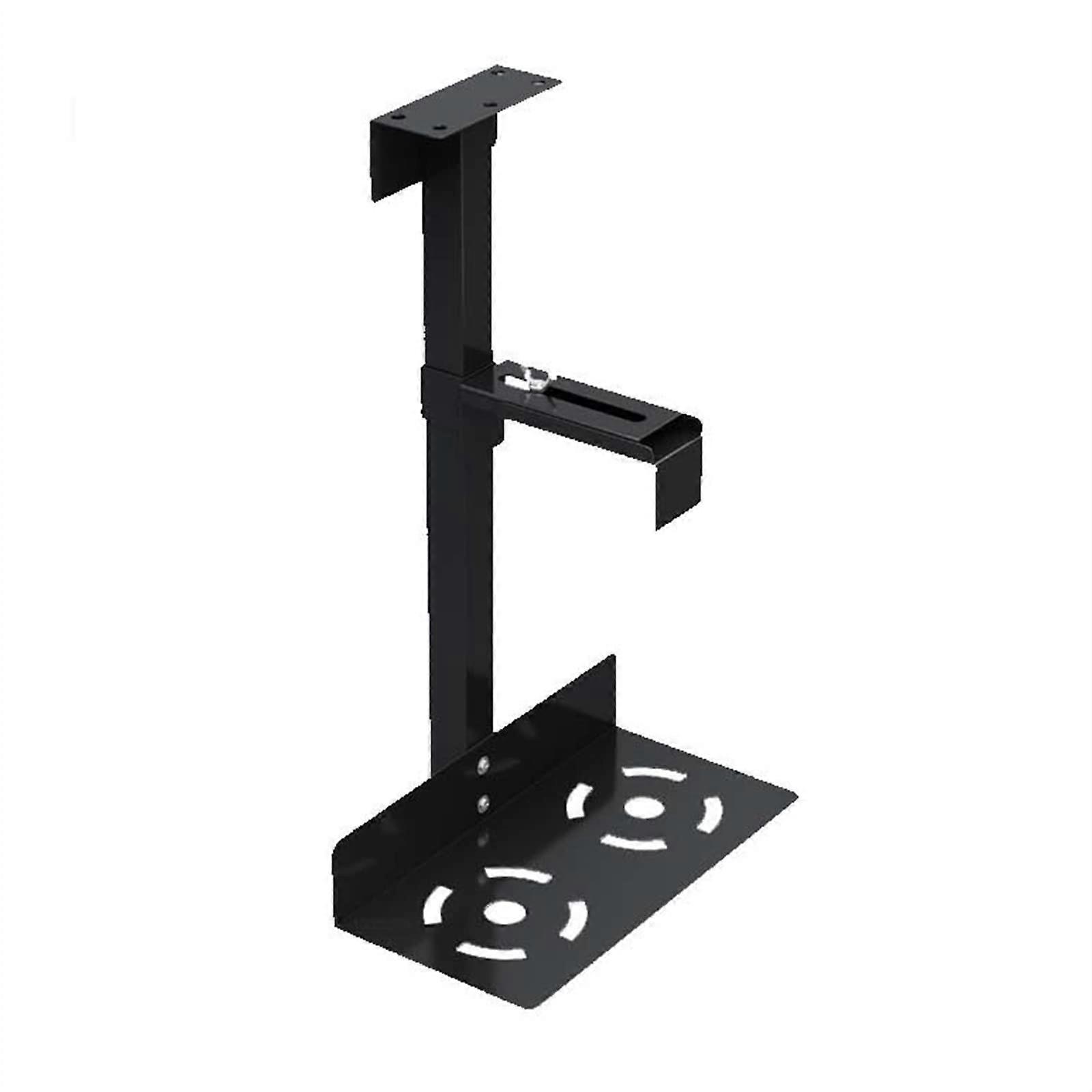 Under Desk PC Mount Adjustable Width Heavy Duty CPU Holder for Gaming Setup SpaceSaving Black