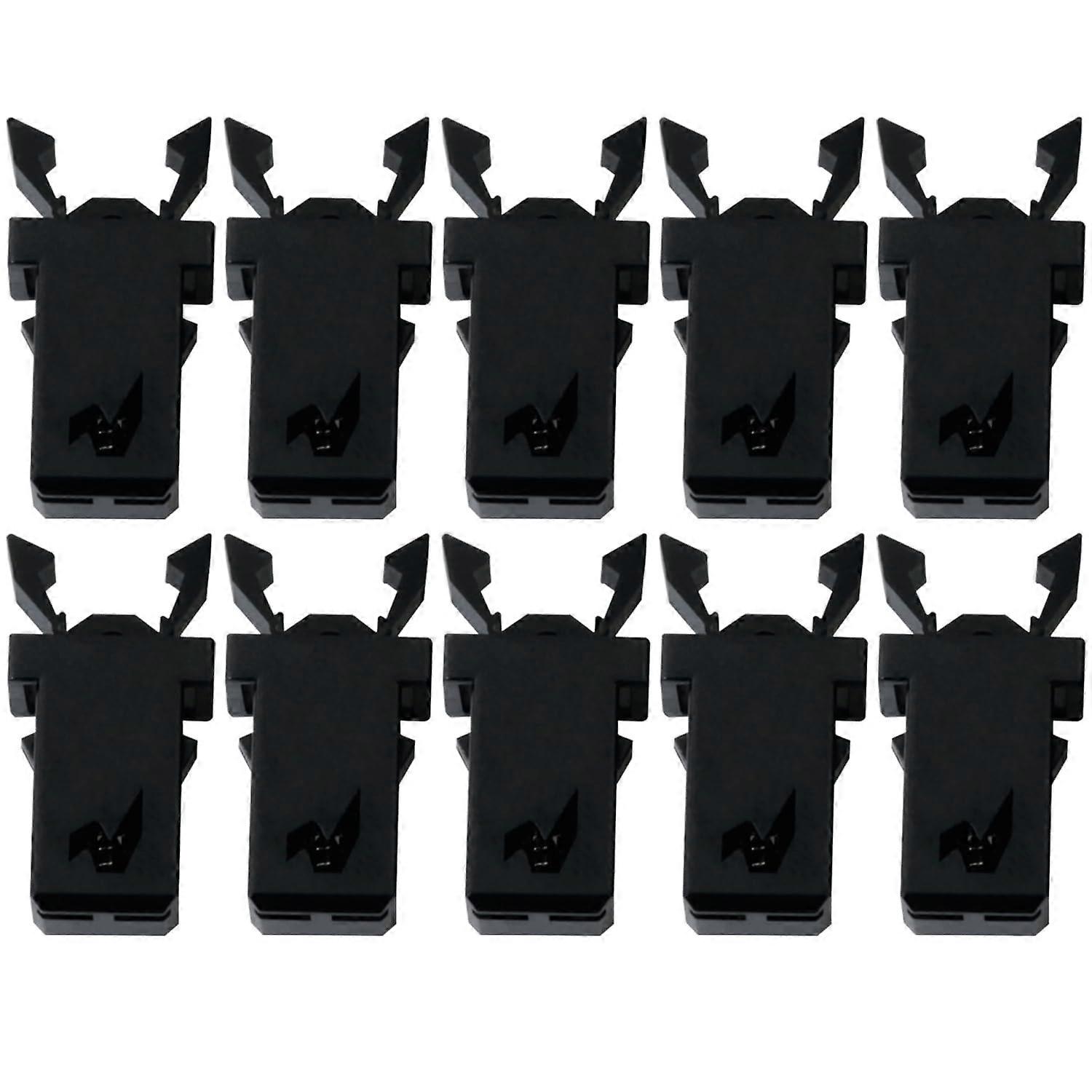 Trash Can Replacement Latch Kit with Push Button Lock, Durable Spring Clip, 10 Pack Black