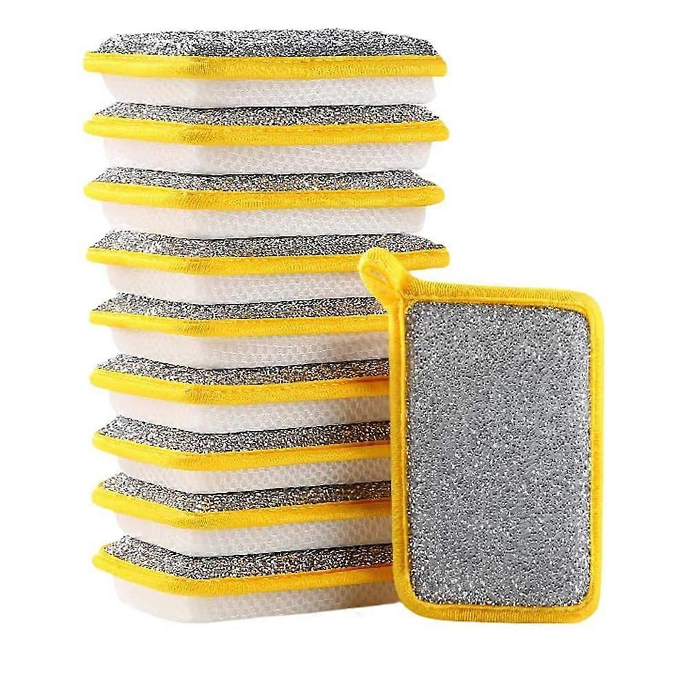 10 Pack NonScratch DualSided Kitchen Sponges for Dishwashing and Multipurpose Cleaning