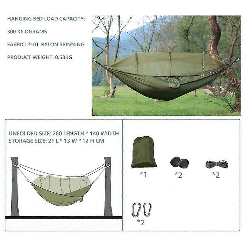 Camping Hanging Hammock Mosquito Net Bedding, Unfolded Size: 260x140cm