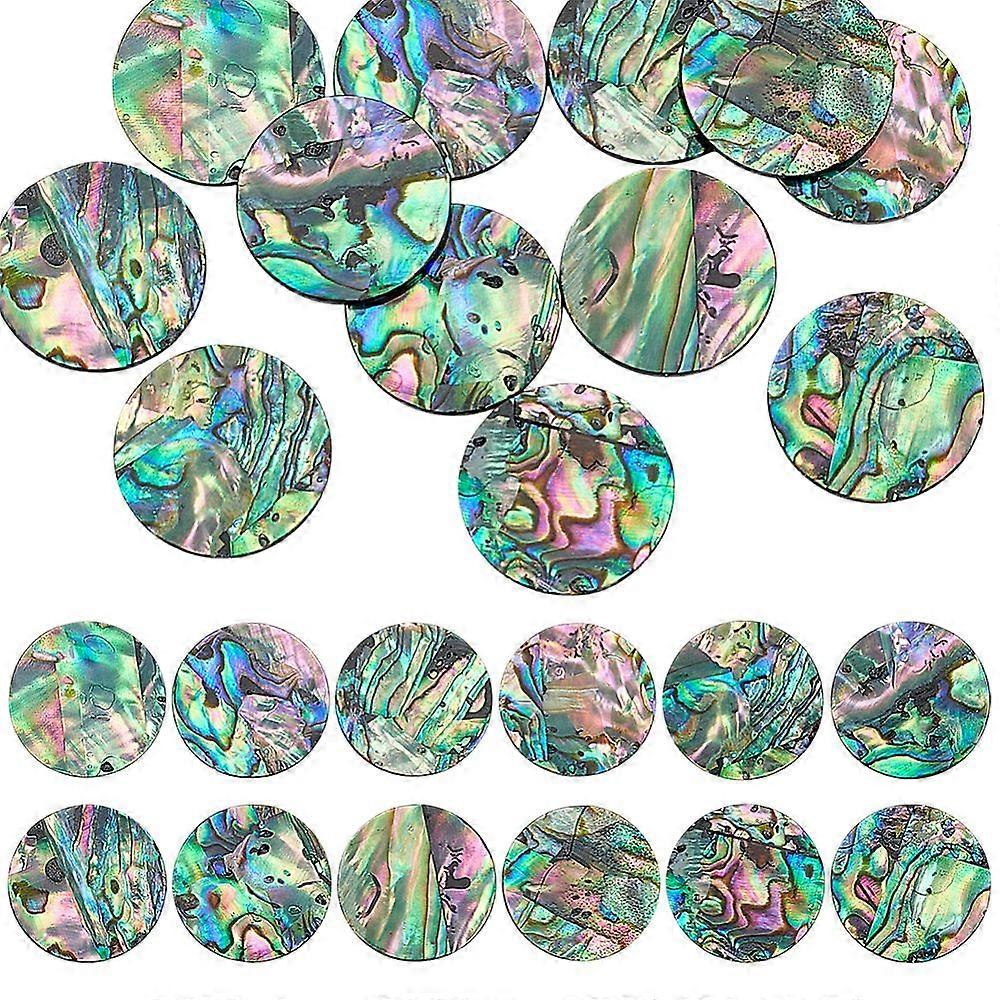 12pcs Natural Paua Shell Cabochons Flat Round 19x2mm