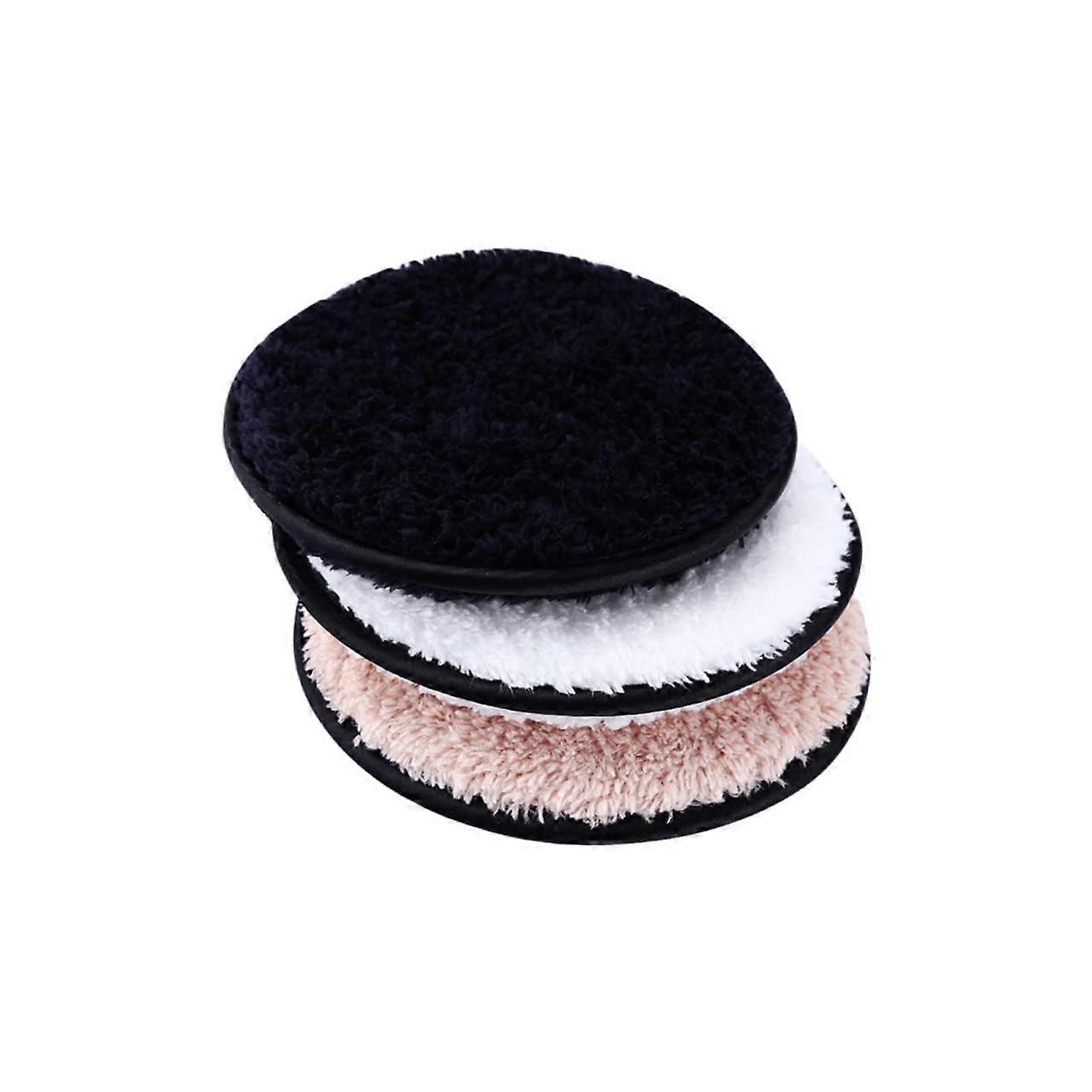 3pcs Double Sided Reusable Makeup Remover Pads Ultra Soft Microfiber Facial Cleansing