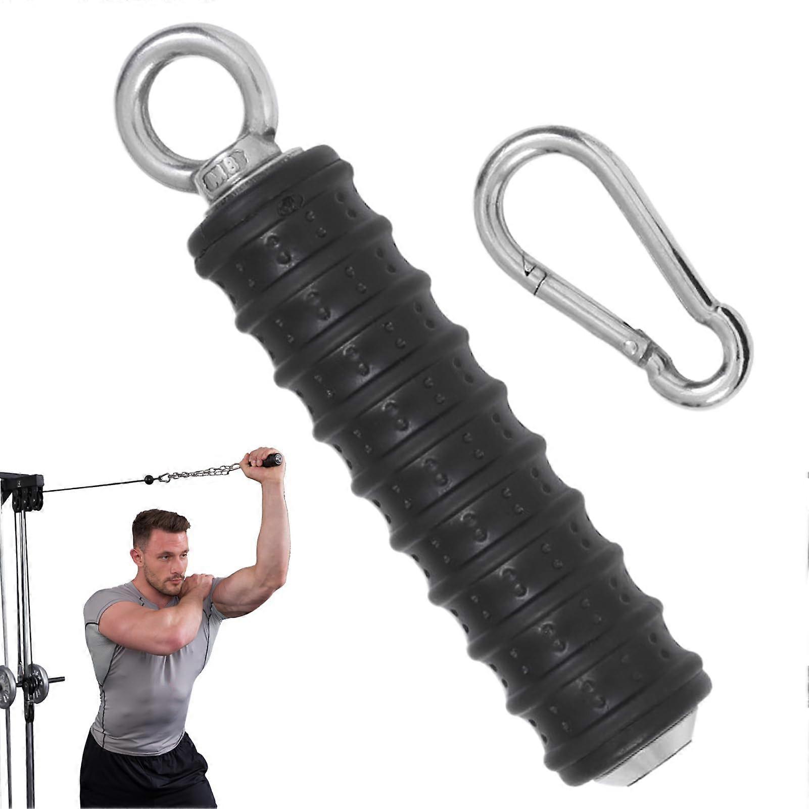 Cable Machine Handle with AntiSlip Ergonomic Grip, Durable Gym Cable Attachment for Strength Training