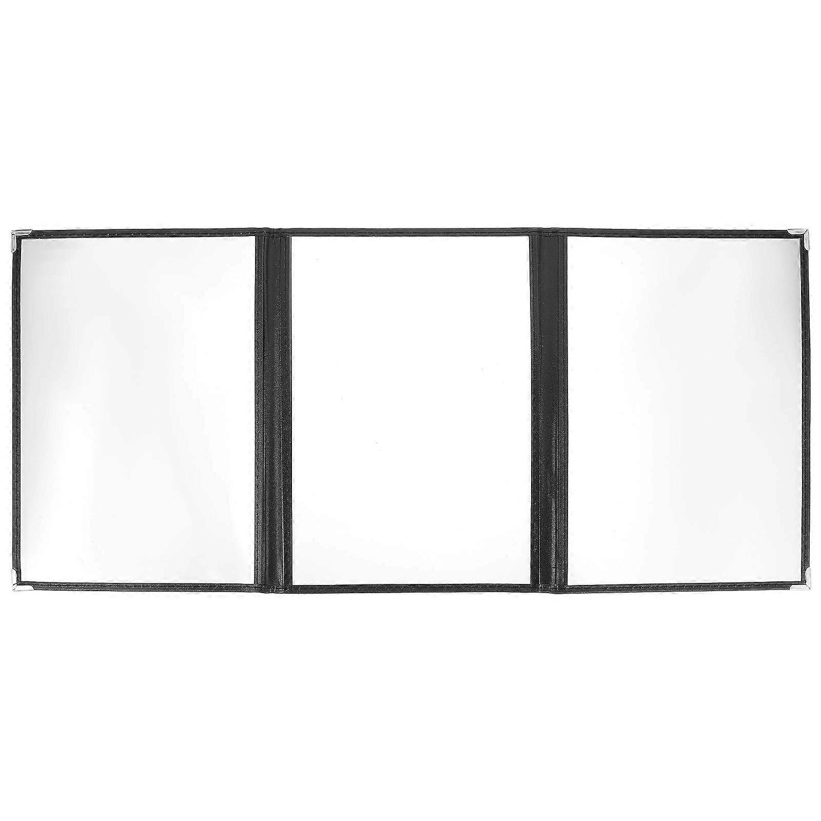 PVC Binder Menu Cover for Clear Protection with 10Pcs Transparent Folder