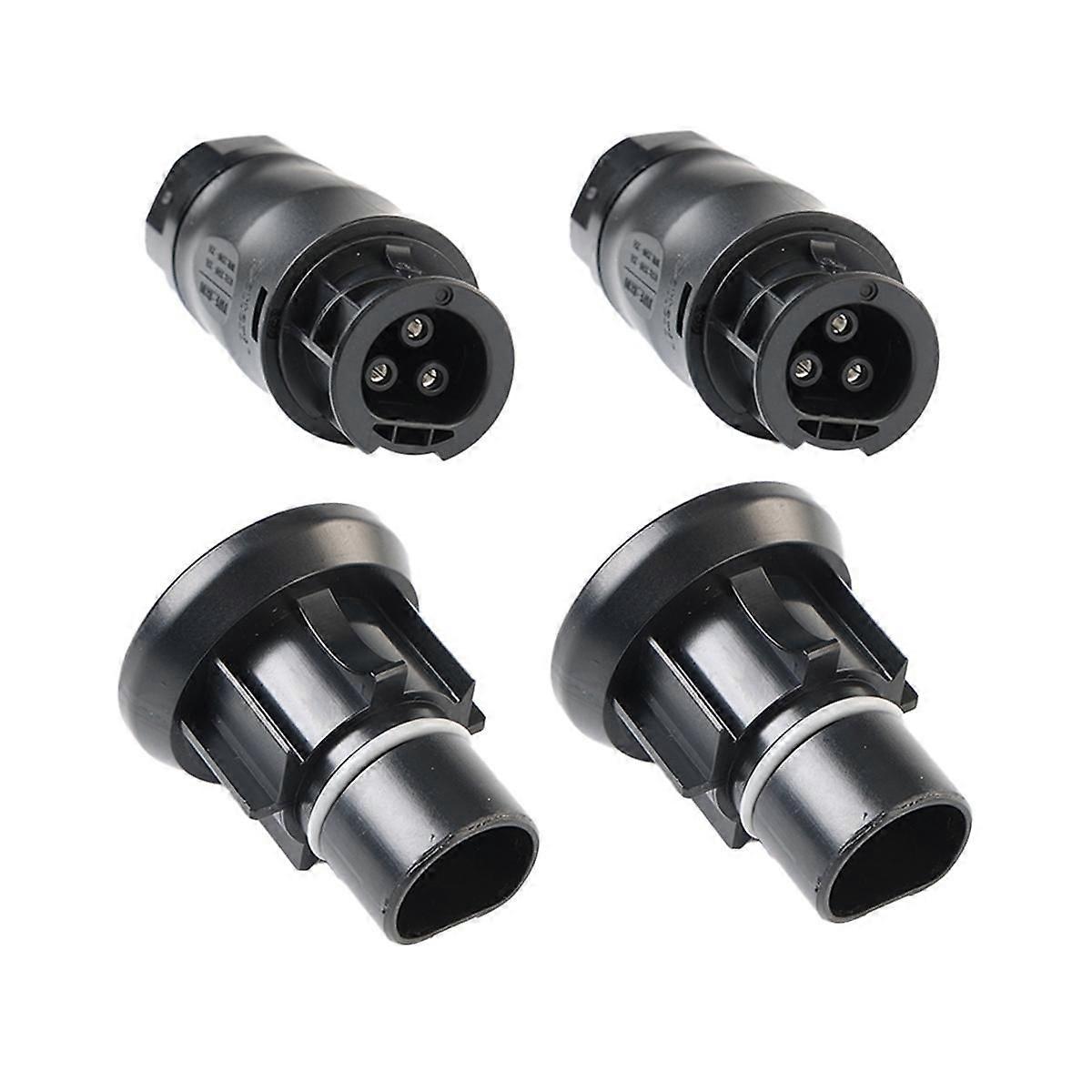 2 Sets Solar PV Connector Plug Waterproof IP68 4000V 25A for Solar PV System Panel Parallel Protect
