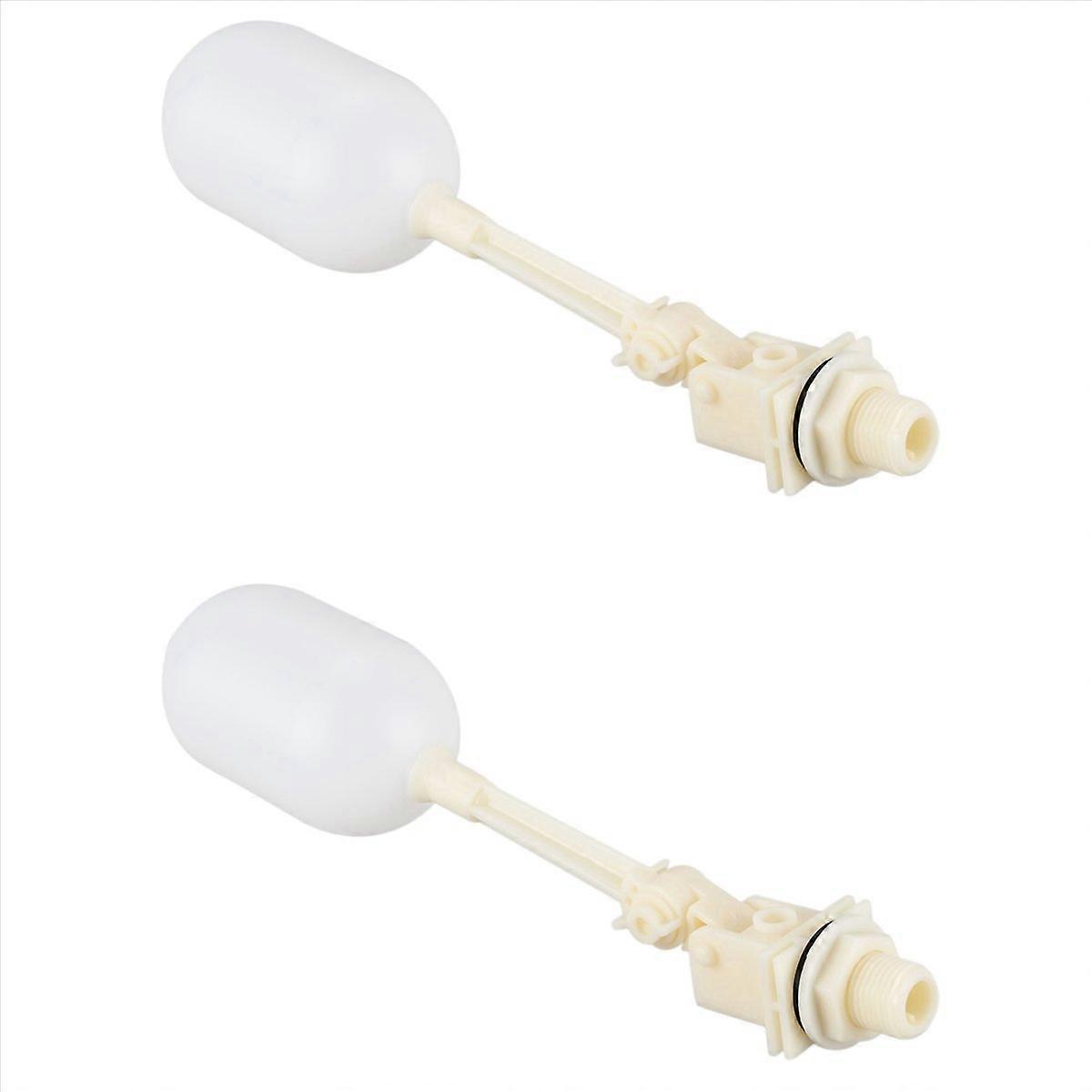 2X Mini DN15 1/2 Inch Spool Box Float Valve Connection Filling Valve Float Valve White
