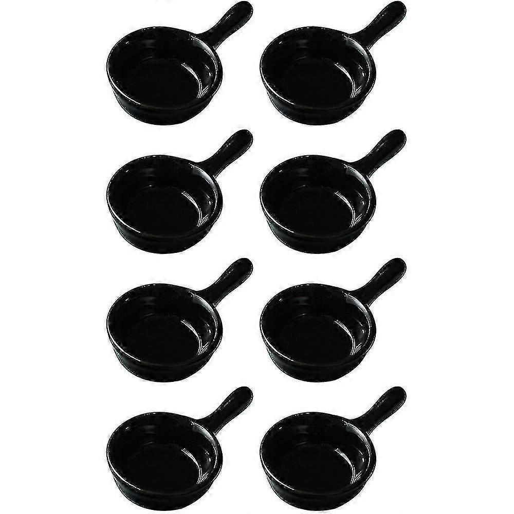 8 Pcs Ceramic Sauce Dishes Mini With Grip Handle For Condiment