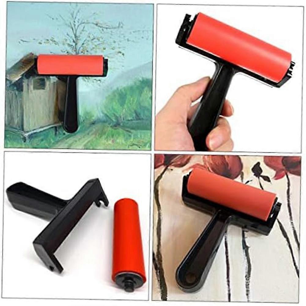 Roller Mini Tool Hand Tool Print Roller Hard Rubber Applicator DIY Process Brush Hand Rubber Roller,10PCS