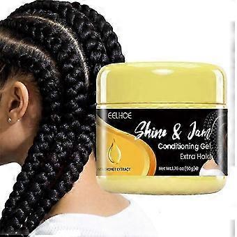 50g Shine and Jam Conditioning Gel Naturel à Séchage Rapide Cheveux Pomade Hold Dreadlocks Gel de Pommade Capillaire avec Haute Brillance Toute La Journée Tenue