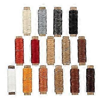 15 Colors Waxed Thread Leather Sewing Waxed Thread for Craft Bookbinding