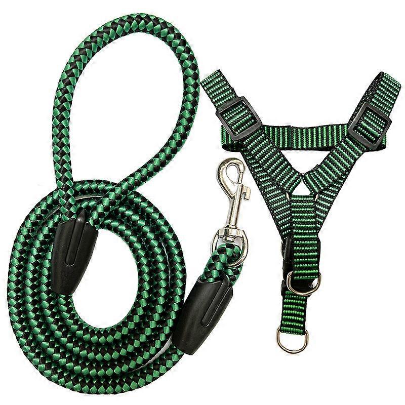 Adjustable Dog Harness Leash Set compatible with Small Medium Dogs, Comcompatible withtable Nylon Pet Training Lead