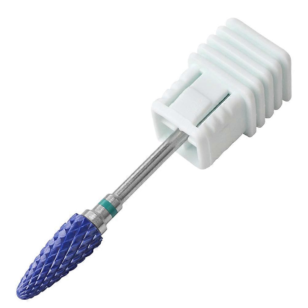Nail Polish Head Ceramic Drill Bits for Manicure 2Sets Blue Tool