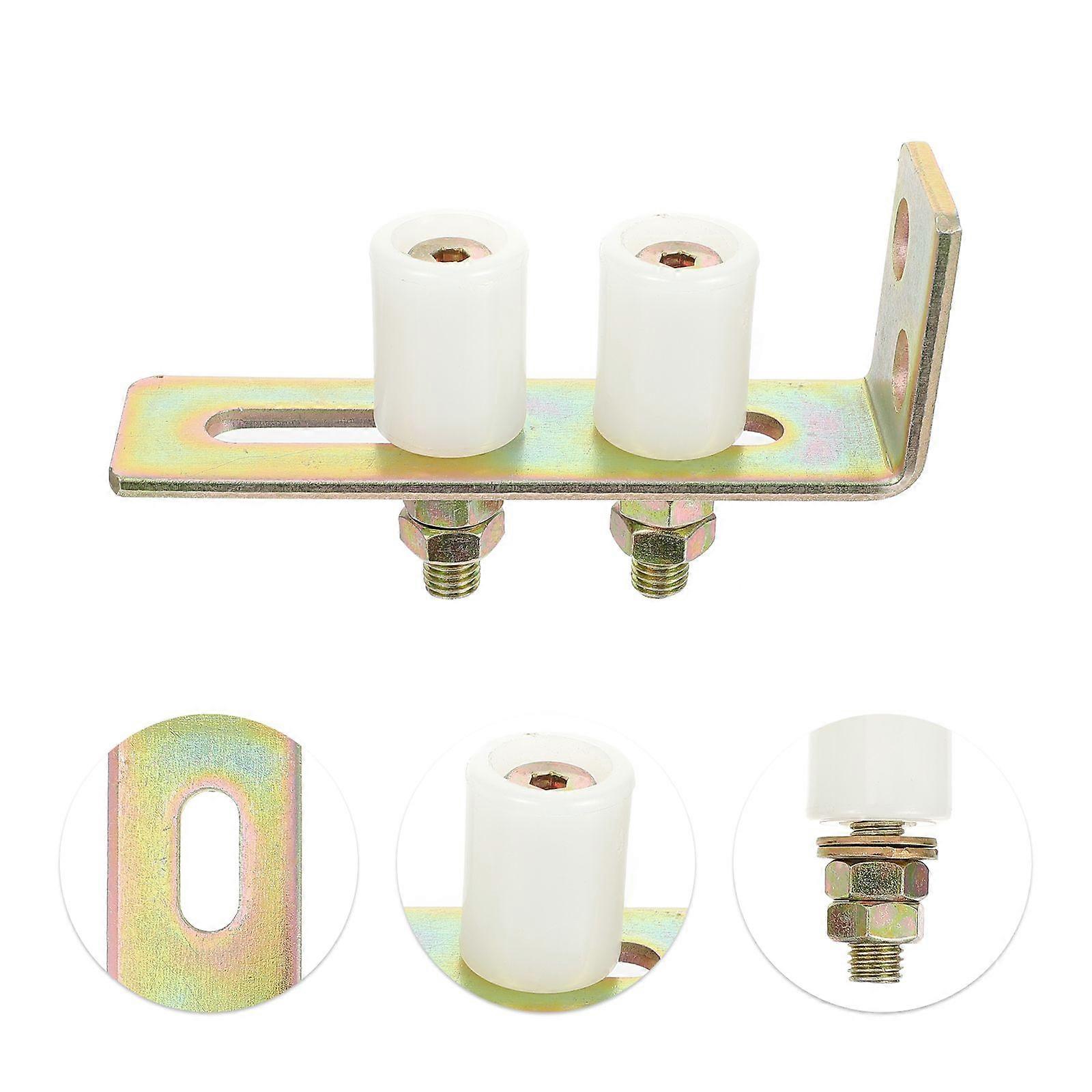 Dual Nylon Rollers Gate Assembly Slide Gate Guide Roller with L Post Bracket