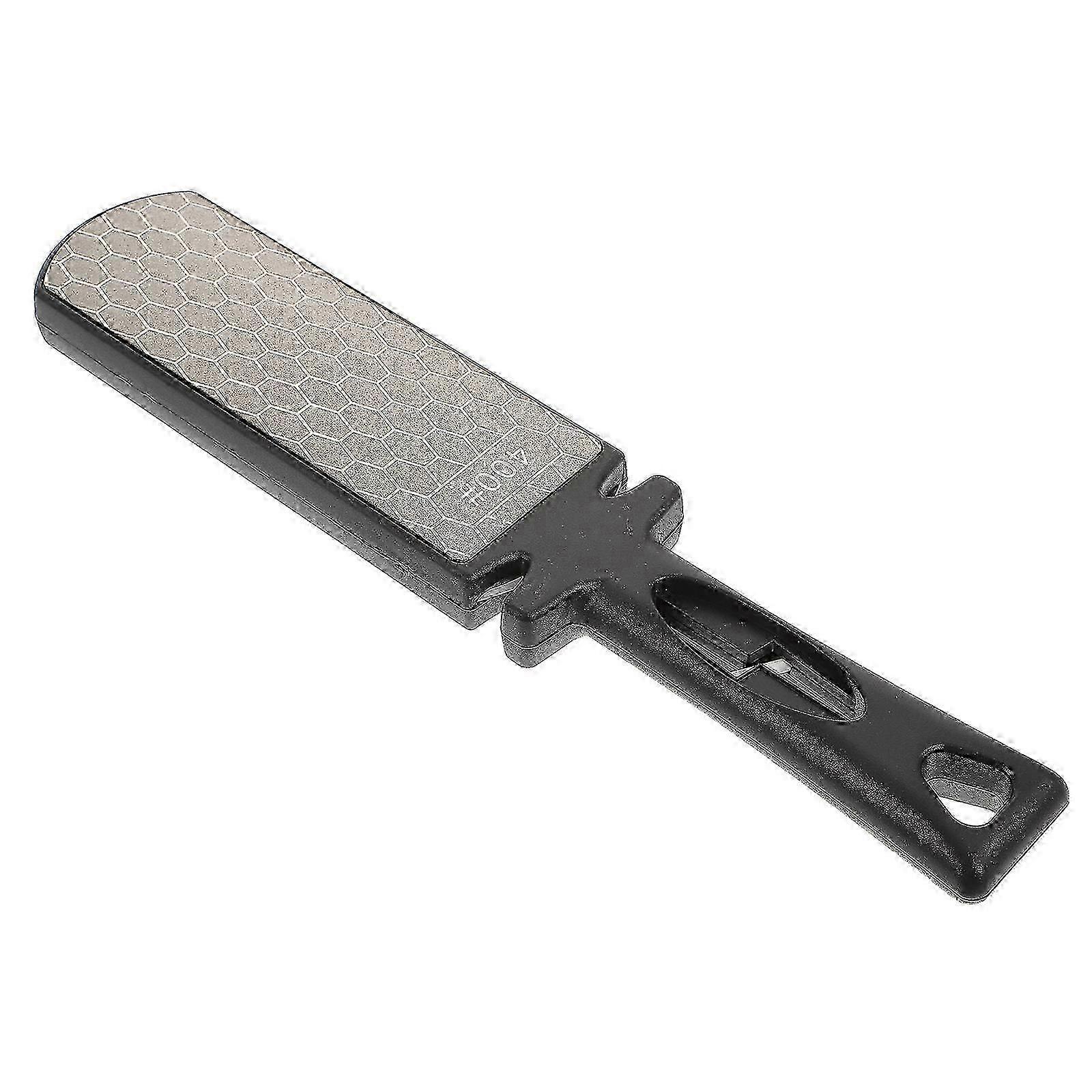 Double-Sided Sharpening Stone | Plastic & Emery | Portable Kitchen Tool Sharpener | 1 Set