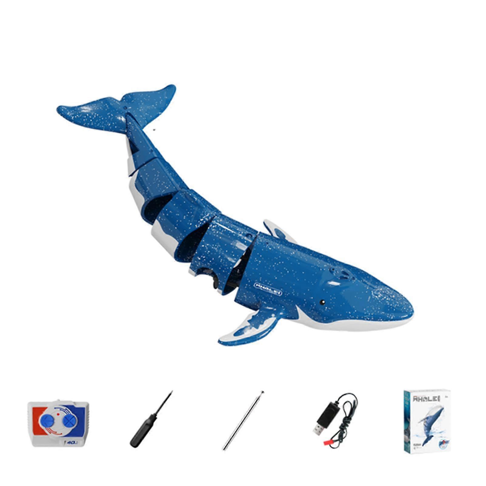 Remote Control Simulation Whale Toy 5-Channel Swimming Pool Bath Toy with Spray Function
