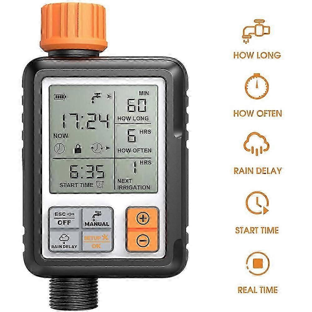 Watering clock digitally programmable garden lawn faucet computer hose fitting sprinkler clock irrigation system controller automatic irrigation
