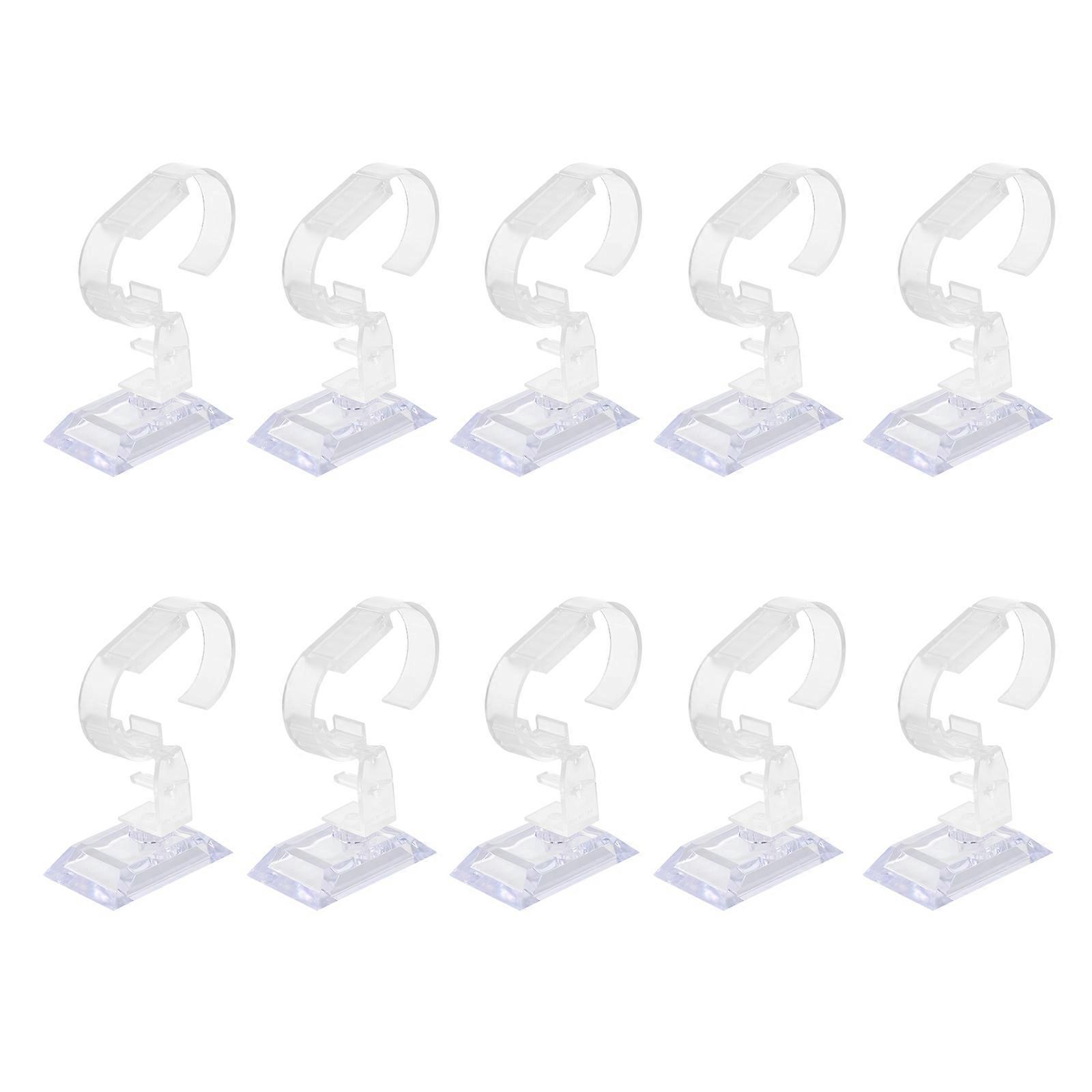 10pcs Plastic Watch Display Stand Bracket Stand Rack C Ring Watch Display Prop