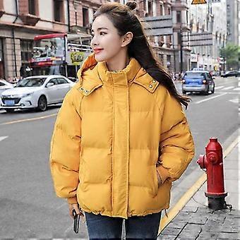 VANGULL Brand Women Hooded Parkas Coat Winter Loose Cotton Jacket Ladies Warm Long Sleeve Padded Zipper Coat Female Overcoat