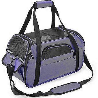 Cat Dog Carrier Bagbreathable Shoulder Bag For Small Pet Carrier Soft Lightweight Comfortable(purple, M-43x23x29cm)