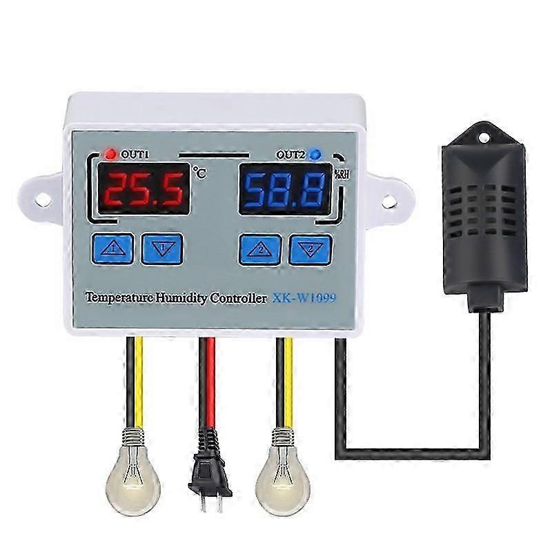 Digital Temperature Humidity Controller Egg Incubator Thermostat Humidity Controller Regulator Heating Cooling Control W1099