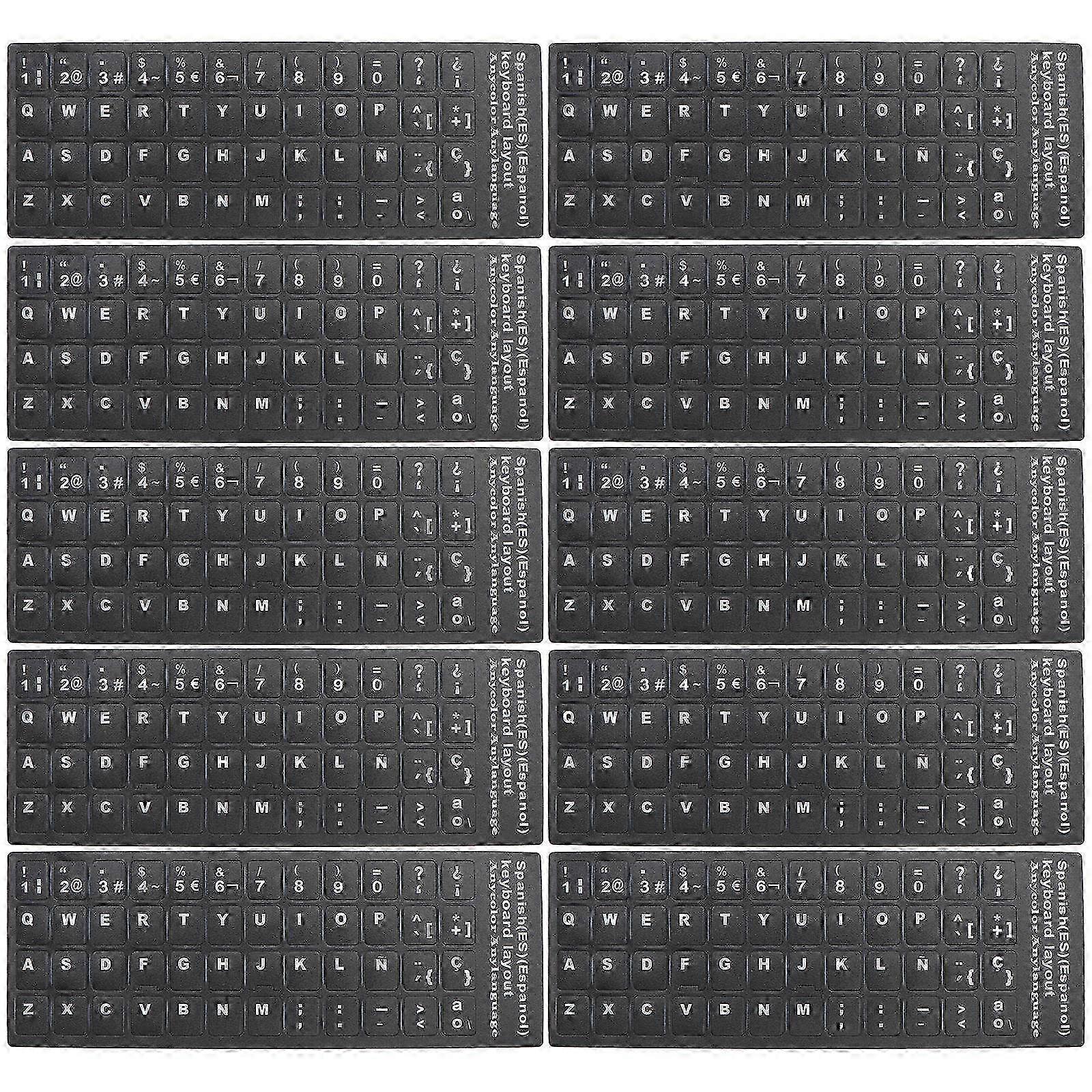 10Pcs Universal compatible witheign Language Keyboard Stickers Keyboard Protector PC Layout