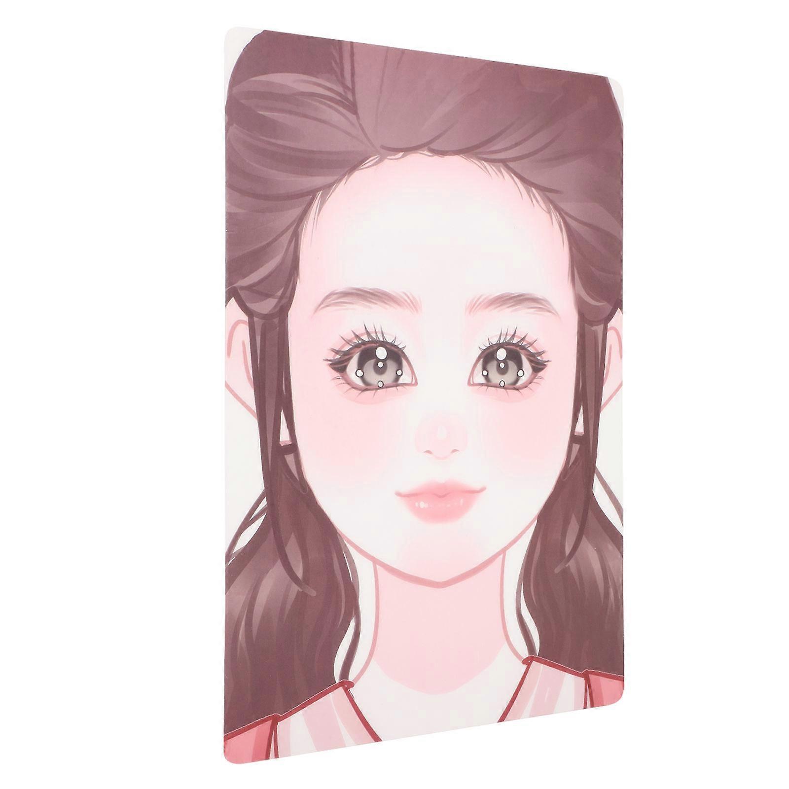 Face Drawing Board Face Makeup Practice Mold for Makeup 1Sheet
