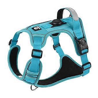Harnais pour chien en maille réglable avec bande réfléchissante pour la promenade, la sécurité et les grands chiens