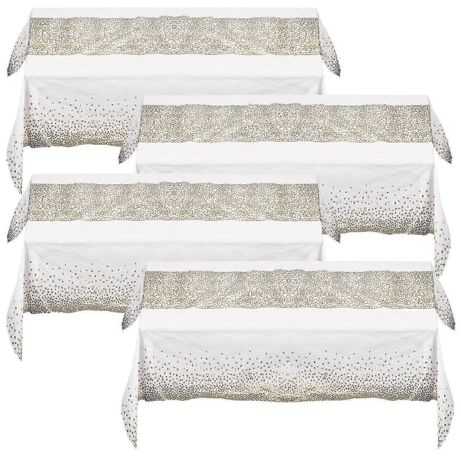 Party Table Covers Disposable Dot Tablecloth for Decoration 4Pcs